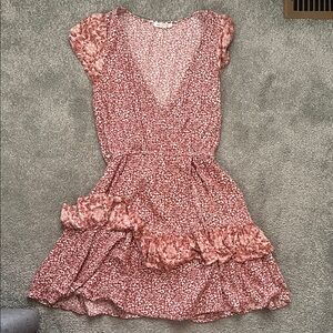 American Eagle Outfitters Red Floral Mini Dress